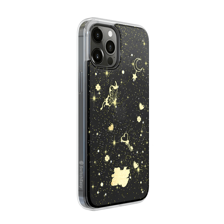 Estuche transparente switcheasy lucky apple iphone 12 pro max color negro / transparente