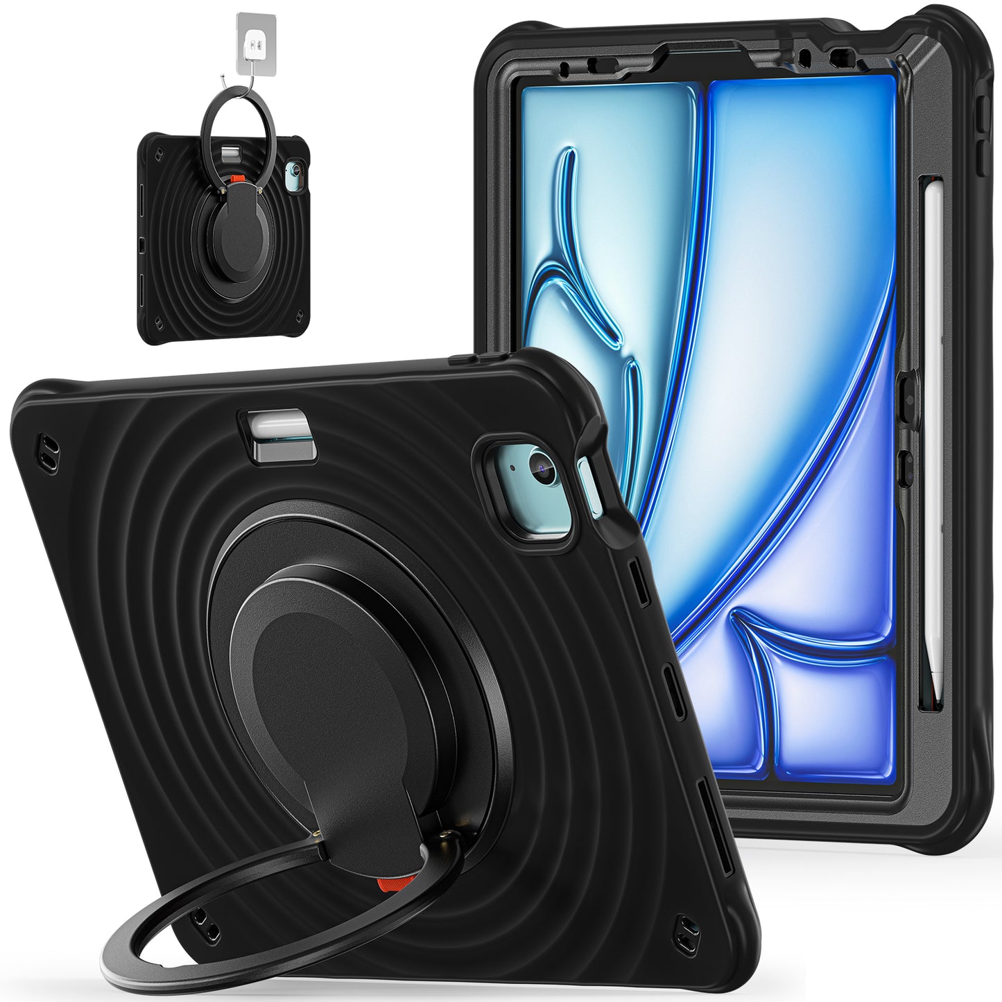 Estuche Chief Engineer B Series para iPad Air 11 2024 - Negro con Strap - 0714000003