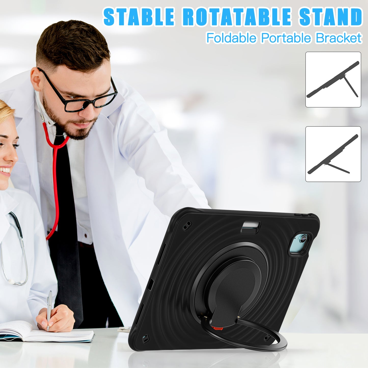 Estuche Chief Engineer B Series para iPad Air 11 2024 - Negro con Strap - 0714000003