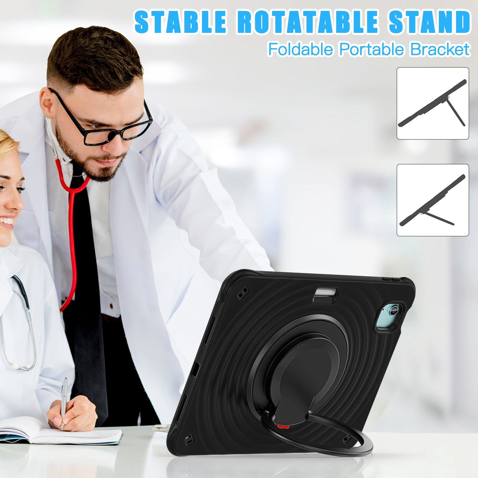 Estuche Chief Engineer B Series para iPad Air 11 2024 - Negro con Strap - 0714000003