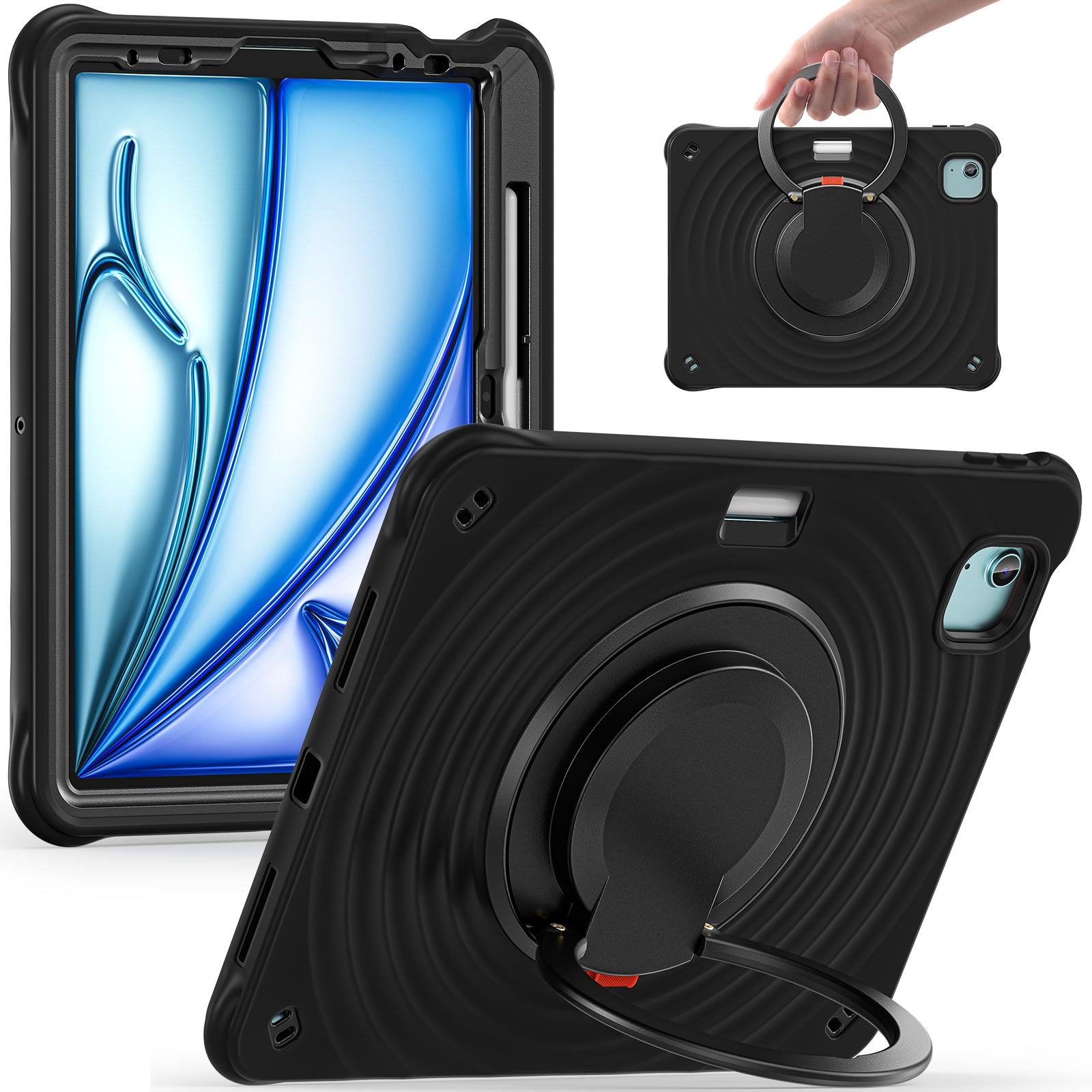 Estuche Chief Engineer B Series para iPad Air 11 2024 - Negro con Strap - 0714000003