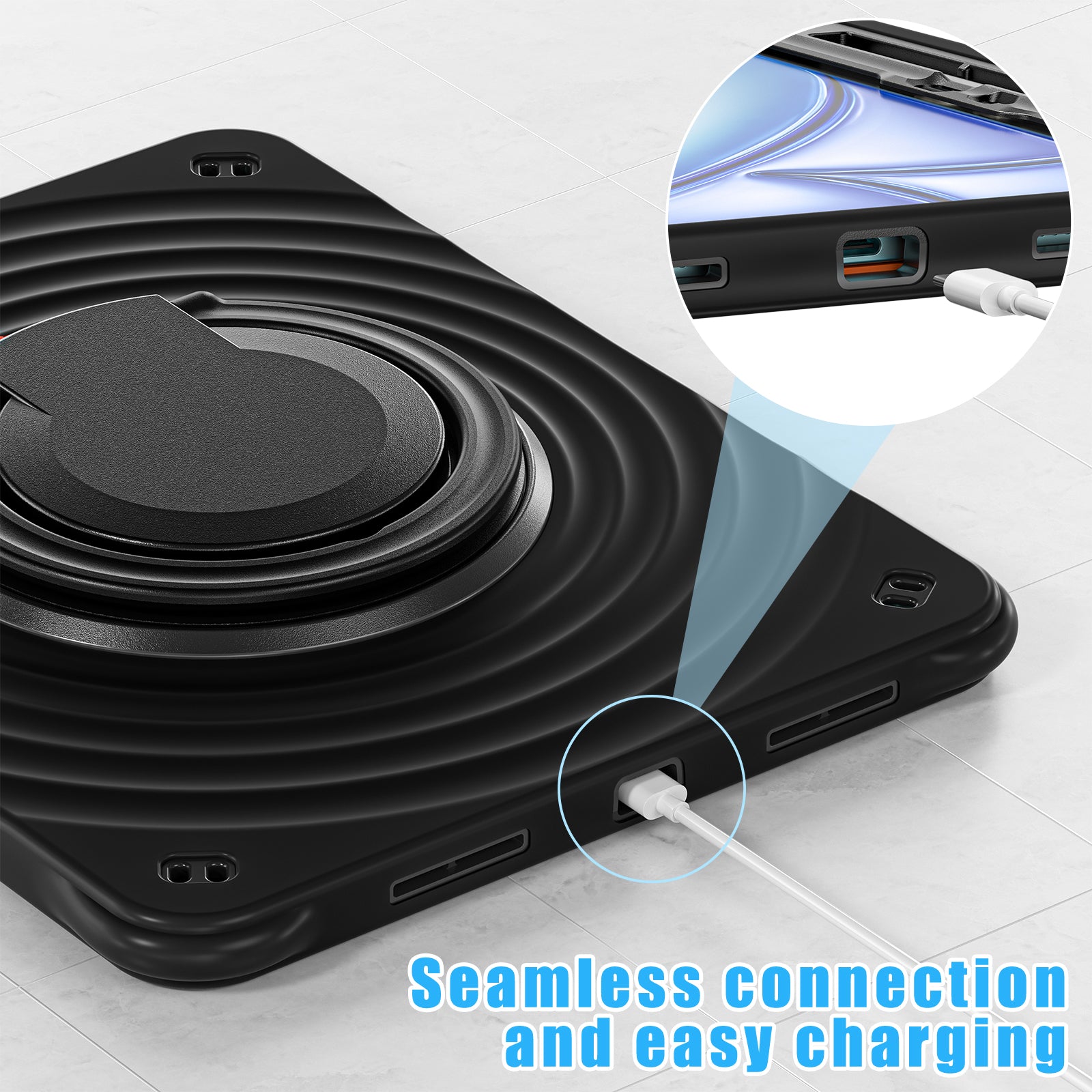 Estuche Chief Engineer B Series para iPad Air 11 2024 - Negro con Strap - 0714000003