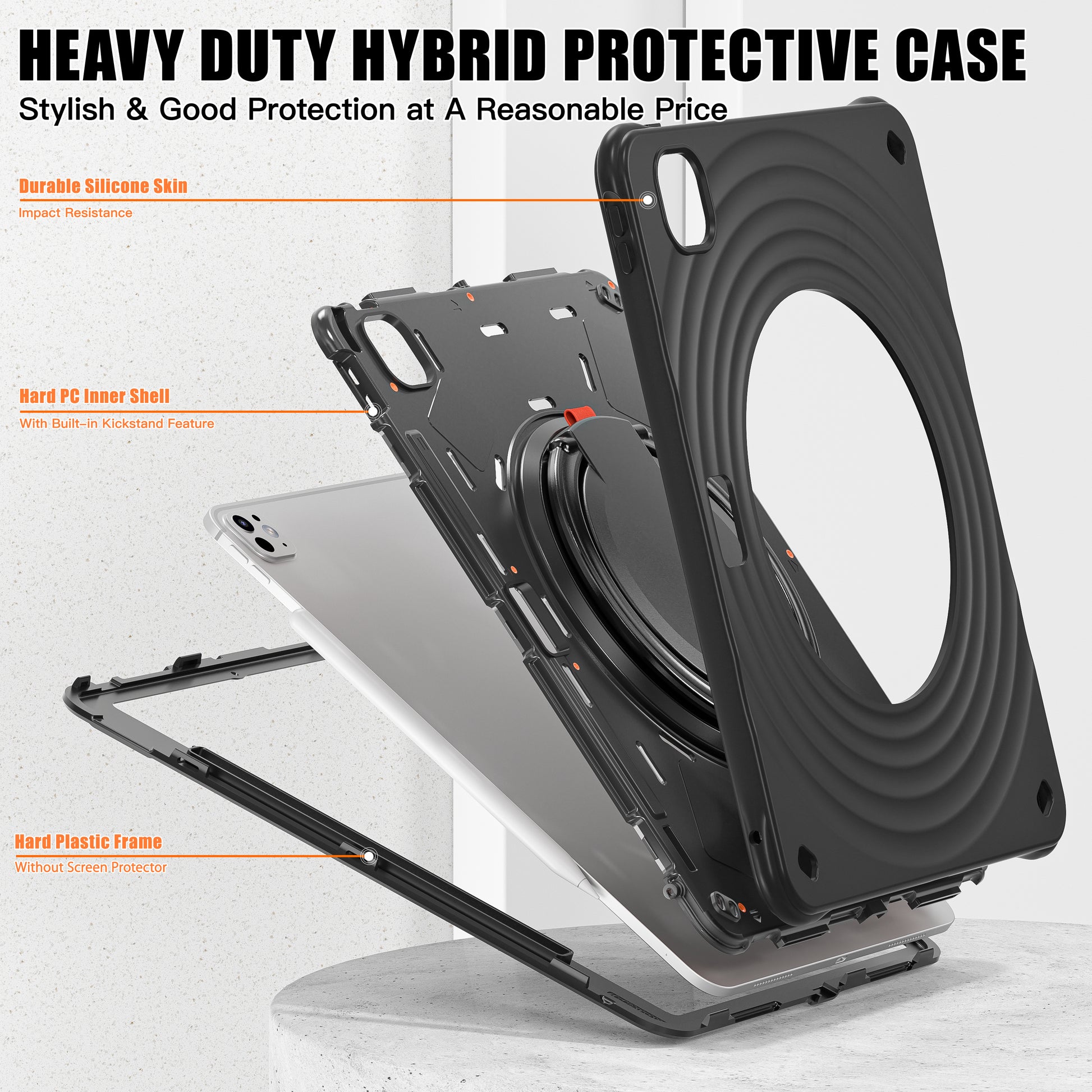 Estuche Chief Engineer B Series para iPad Pro 13 2024 - Negro - 0714000005