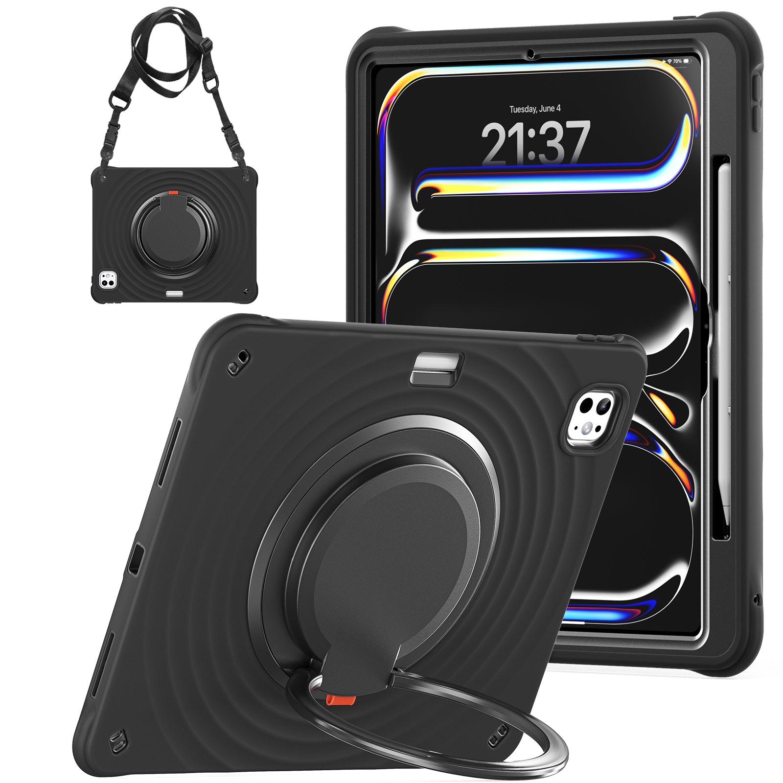 Estuche Chief Engineer B Series para iPad Pro 13 2024 - Negro - 0714000005