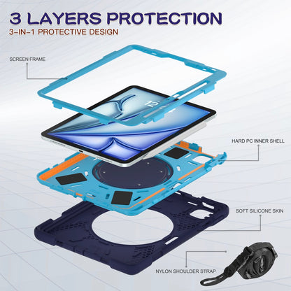 Estuche Pirate B Series para iPad Air 11 2024 - Azul Marino/Celeste - 0714000012