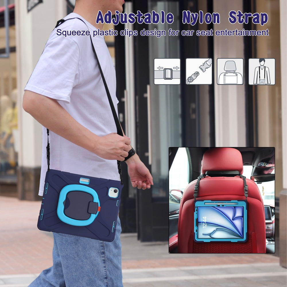 Estuche Pirate B Series para iPad Air 11 2024 - Azul Marino/Celeste - 0714000012