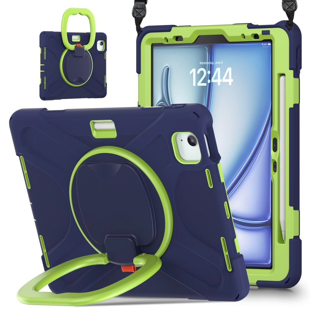Estuche Pirate B Series para iPad Air 11 2024 - Azul Marino/Verde - 0714000013