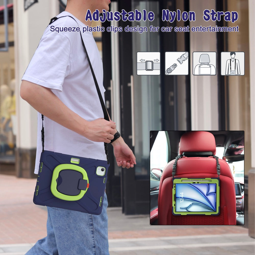 Estuche Pirate B Series para iPad Air 11 2024 - Azul Marino/Verde - 0714000013