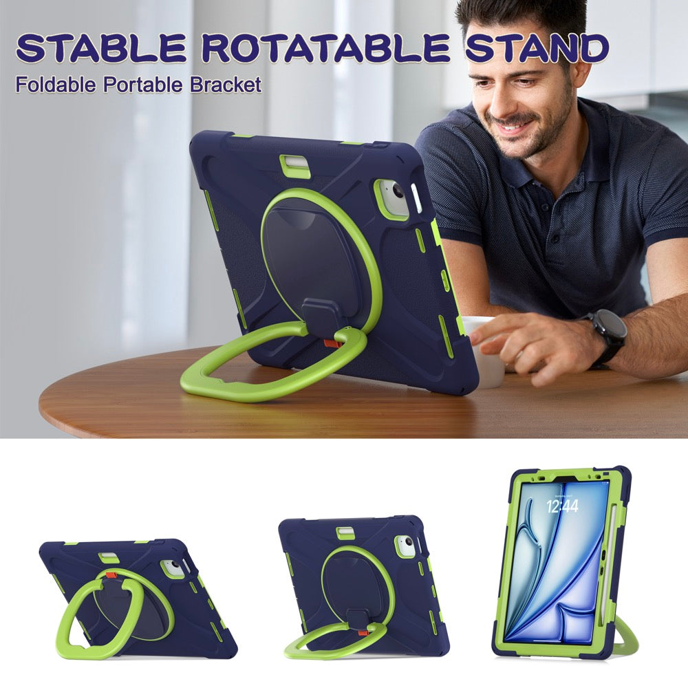 Estuche Pirate B Series para iPad Air 11 2024 - Azul Marino/Verde - 0714000013