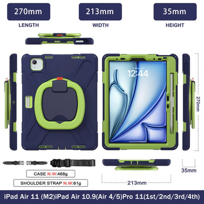 Estuche Pirate B Series para iPad Air 11 2024 - Azul Marino/Verde - 0714000013