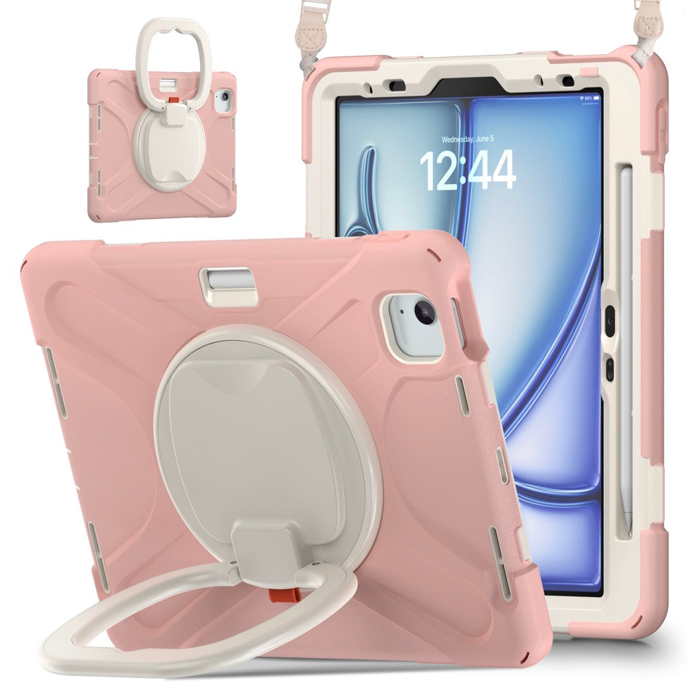 Estuche Pirate B Series para iPad Air 11 2024 - Rosado/Blanco - 0714000014