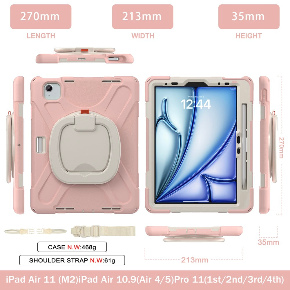 Estuche Pirate B Series para iPad Air 11 2024 - Rosado/Blanco - 0714000014