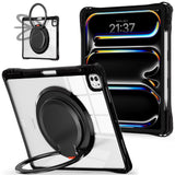 Estuche transparent b series modelo ipad pro 13 2024 color negro con strap