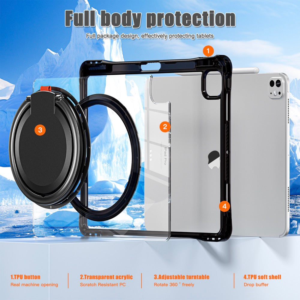 Estuche Transparente B Series para iPad Pro 13 2024 - Negro - 0714000036