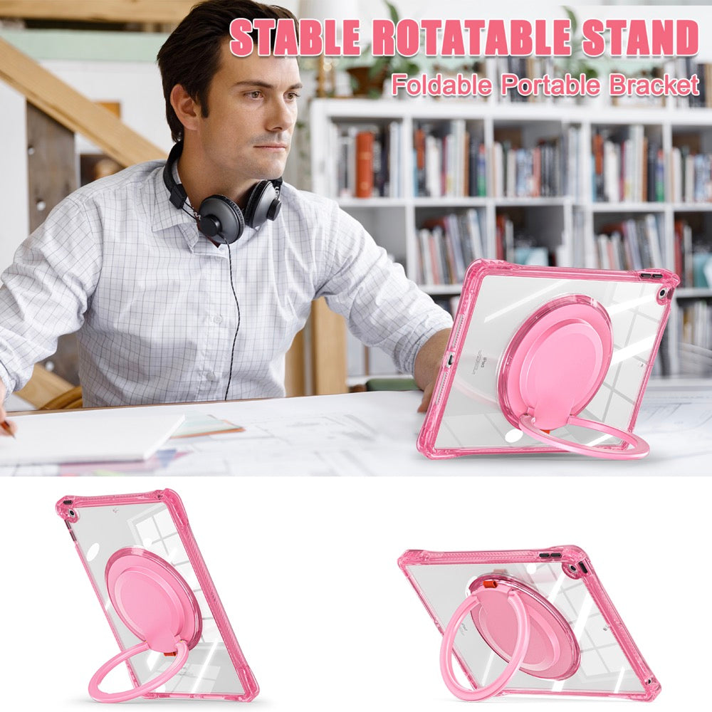Estuche transparent b series modelo ipad 10.2 color fucsia con strap - imagen 3