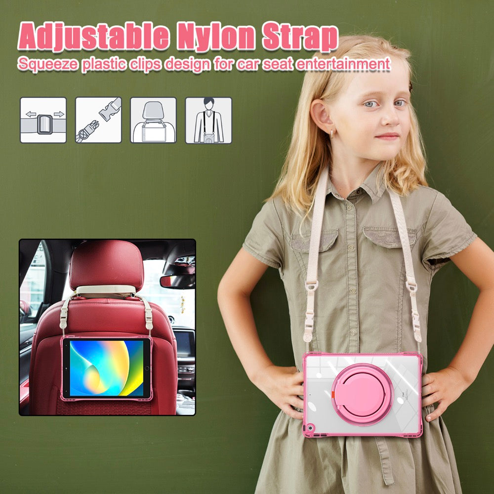 Estuche transparent b series modelo ipad 10.2 color fucsia con strap - imagen 5