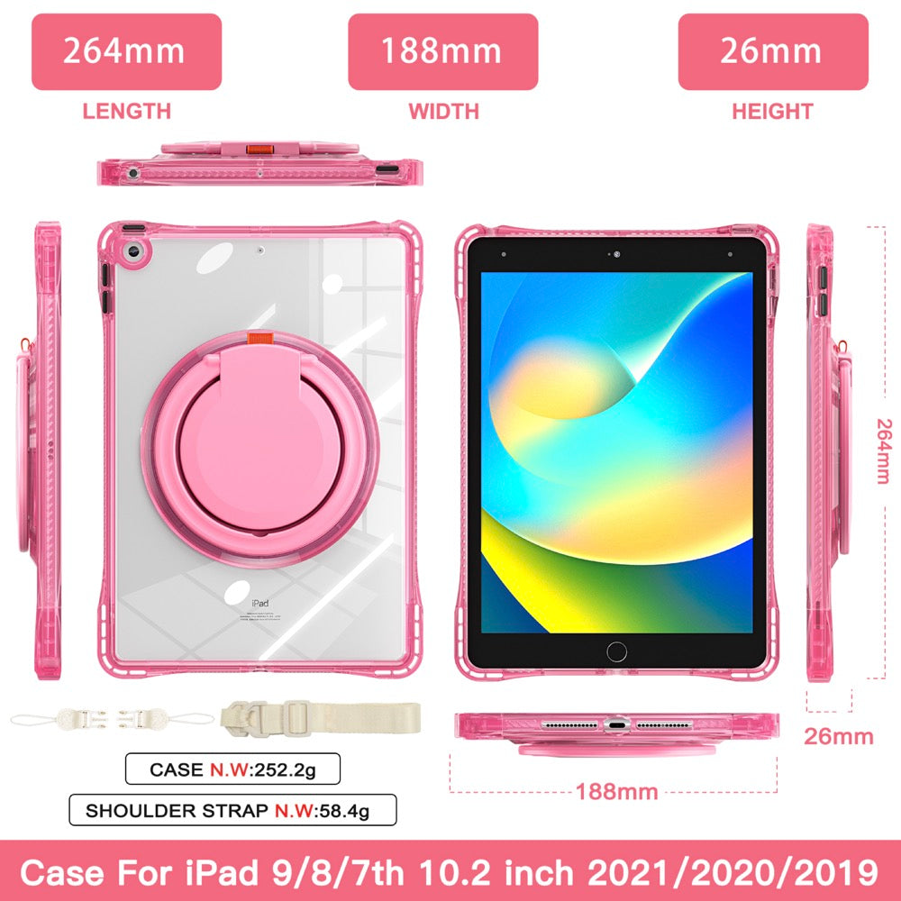 Estuche transparent b series modelo ipad 10.2 color fucsia con strap - imagen 6