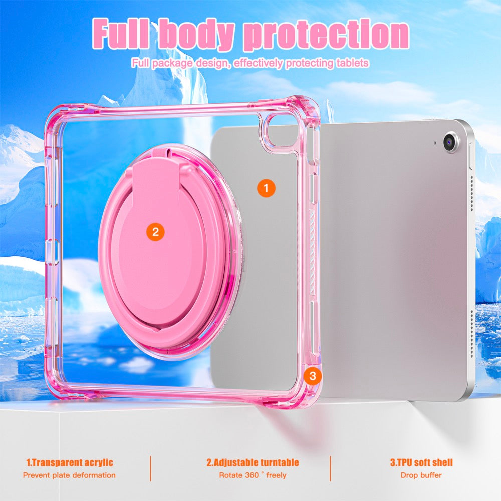Estuche Transparente B Series iPad 10th Fucsia con Strap - 0714000038
