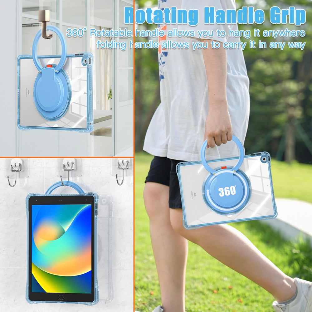 Estuche transparent b series modelo ipad 10.2 color celeste con strap - imagen 12