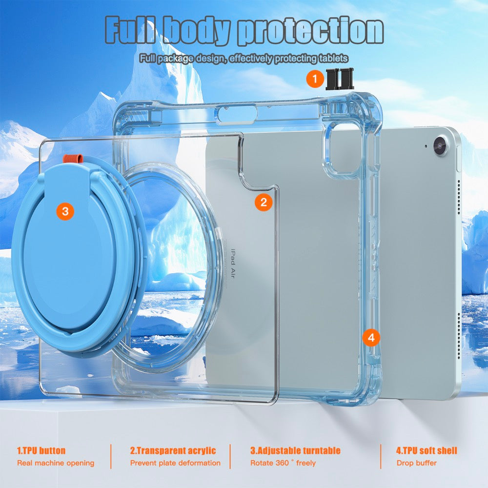 Estuche Transparente B Series para iPad Air 11 2024 - Celeste - 0714000043