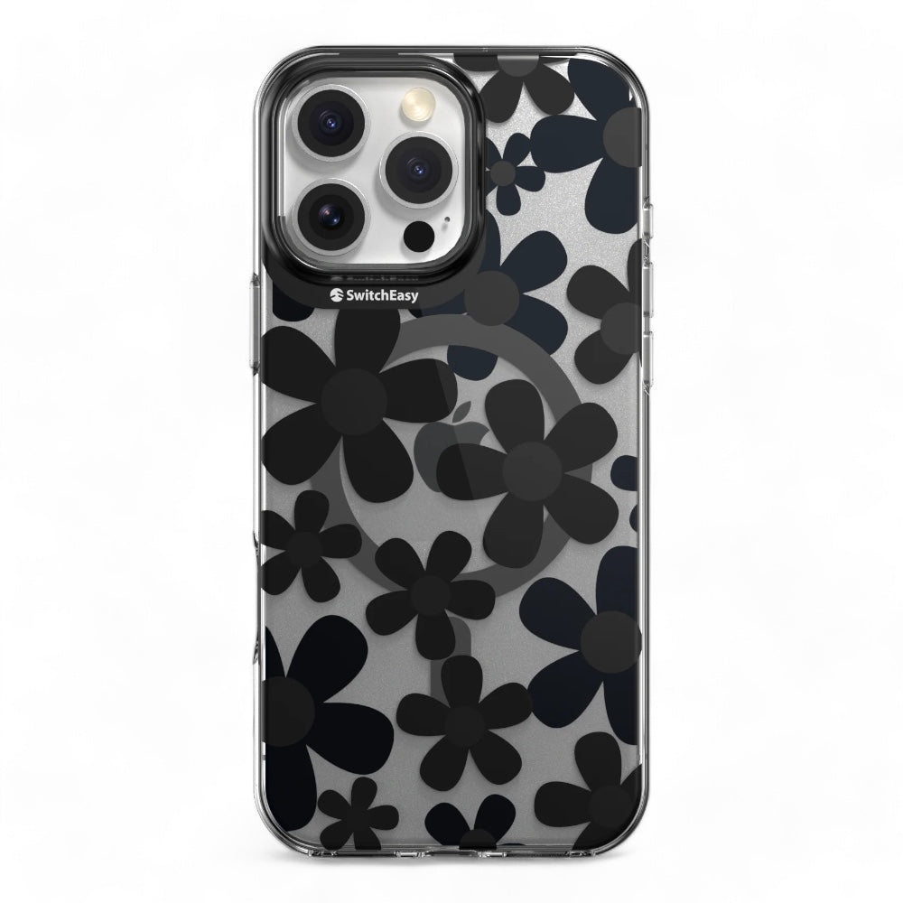 Estuche Switcheasy Skin iPhone 16 Pro Fleur 3D Negro - 0714403600370157