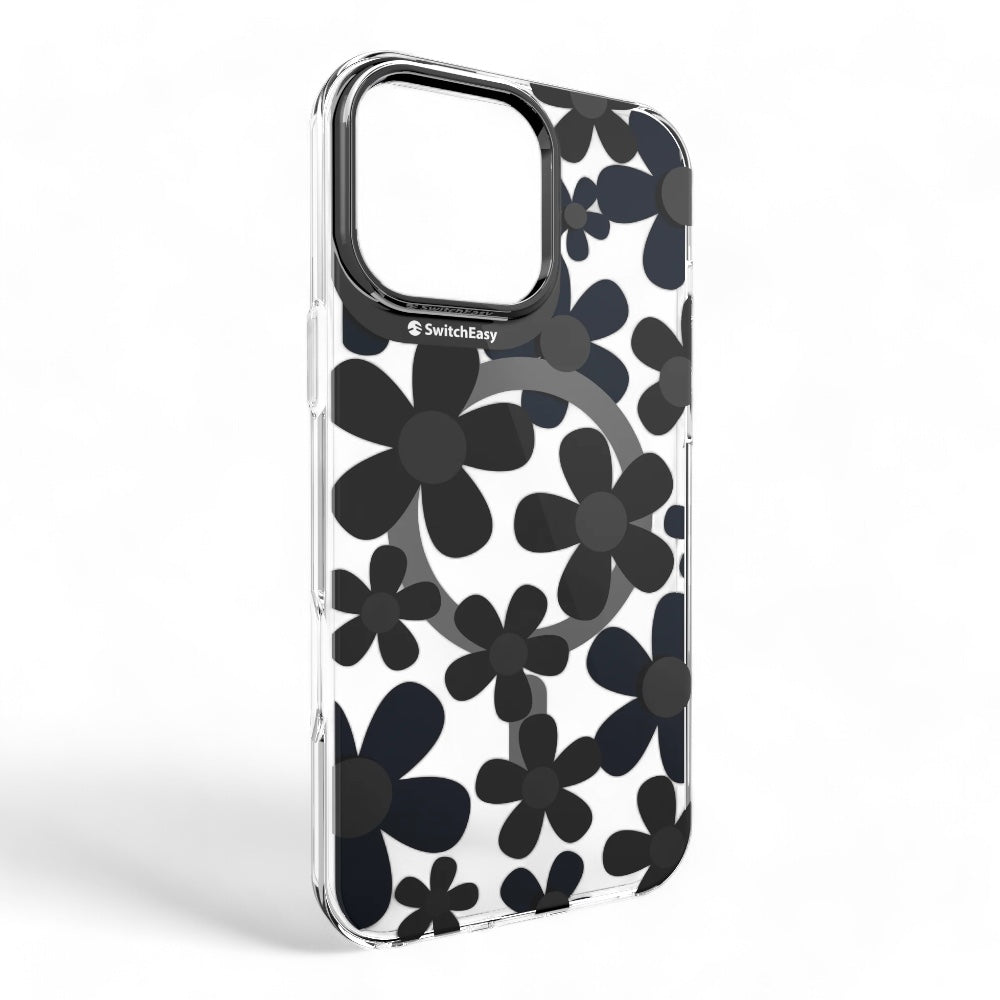 Estuche Switcheasy Skin iPhone 16 Pro Fleur 3D Negro - 0714403600370157