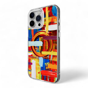 Estuche switcheasy skin iphone 16 pro style m pattern shockproof case painting color multicolor