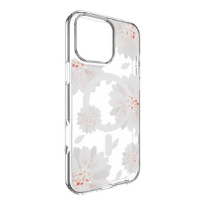 Estuche switcheasy skin iphone 16 pro style m pattern shockproof case for 2024 iphone 3 lenses White Flower color multicolor