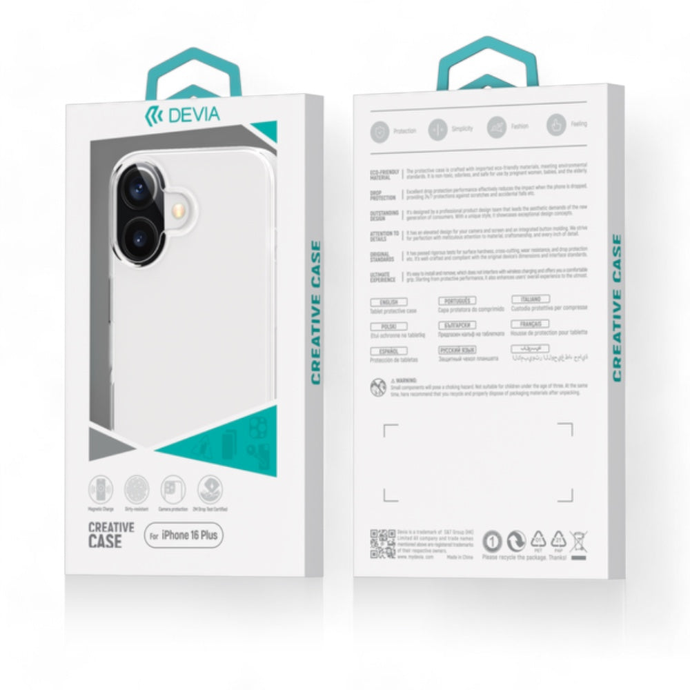 Estuche Devia Skin iPhone 16 Transparente TPU - 0714405700010215
