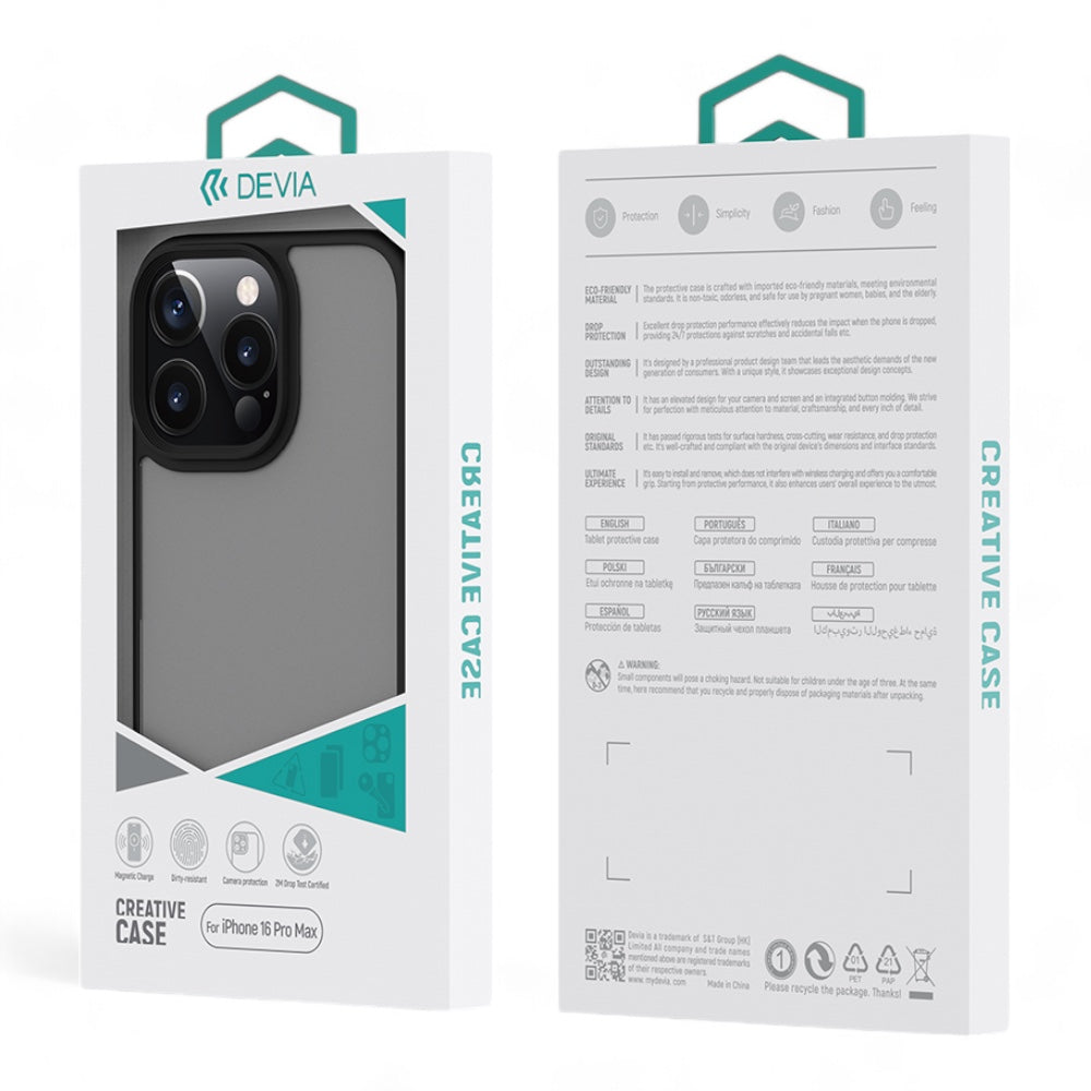 Estuche Devia Skin iPhone 16 Pro - Gris Oscuro - 0714405700430092