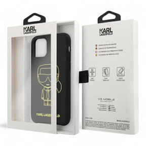 Estuche Karl Lagerfeld Silicone Yellow Outline Black Iphone 11 Color Negro