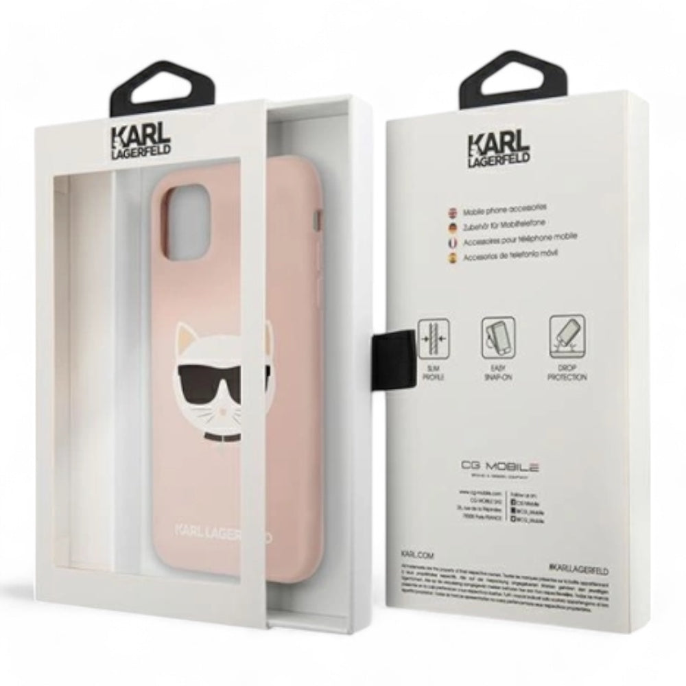 Estuche Karl Lagerfeld Choupette Head Pink para iPhone 11 - 0714405900130284