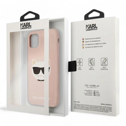 Estuche Karl Lagerfeld Choupette Head Pink para iPhone 11 - 0714405900130284