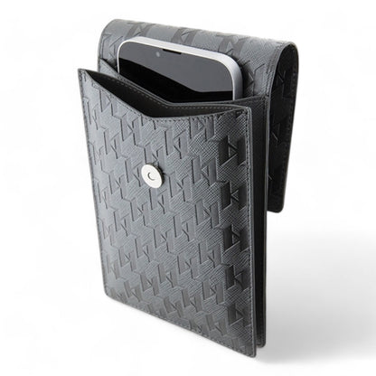 Estuche Karl Lagerfeld Wallet Saffiano Mono Ikonik Silver - 0714405900180284