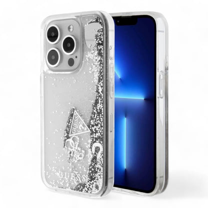 Estuche Guess Glitter Charms para iPhone 15 Pro Max - Gris - 0714406000130284