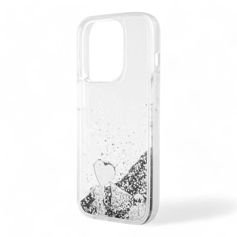 Estuche Guess Glitter Charms para iPhone 15 Pro Max - Gris - 0714406000130284