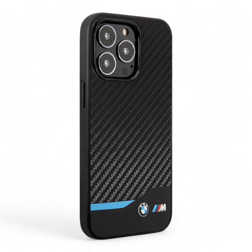 Estuche Bmw Hc Pu Carbon Black M Iphone 15 Pro Max Color Negro