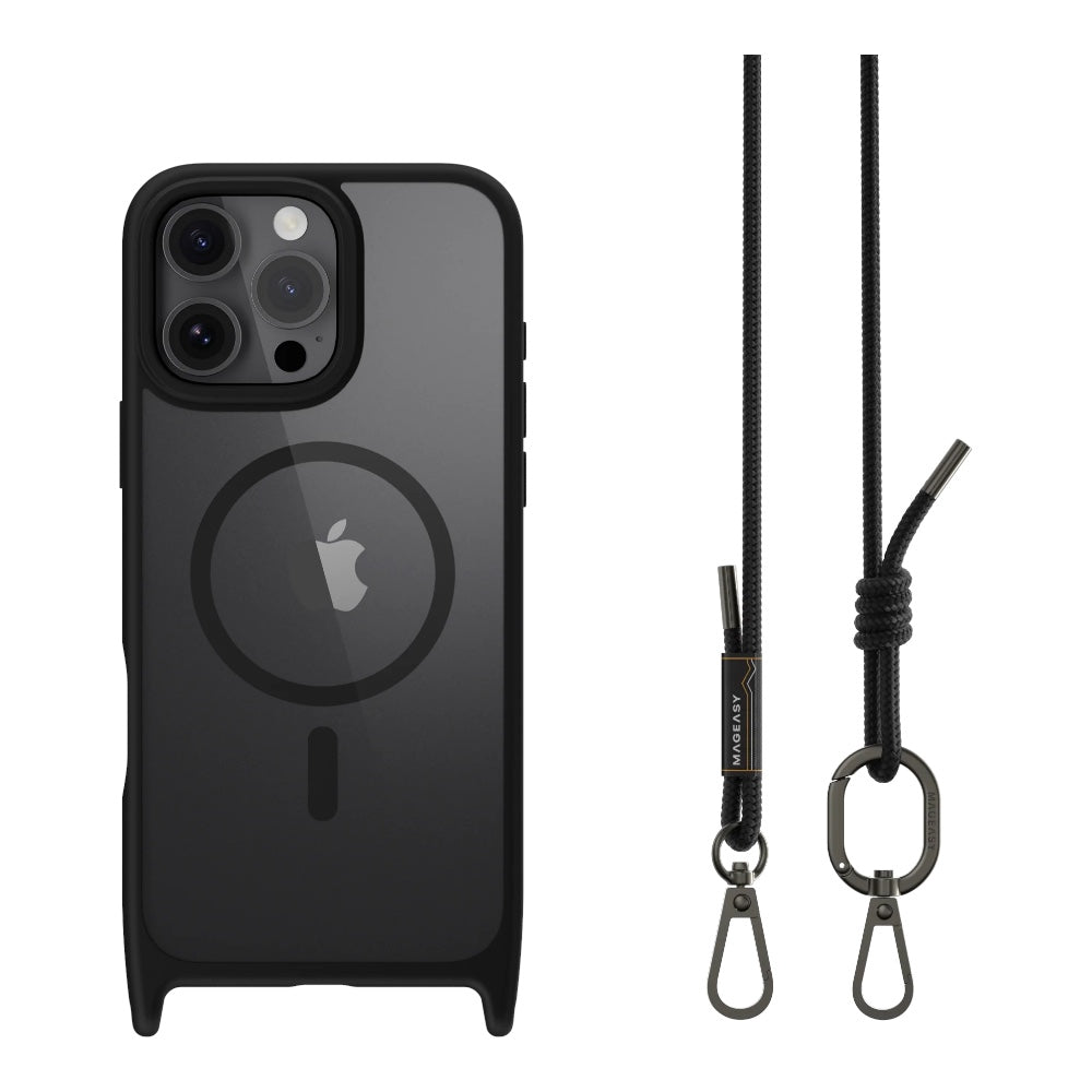 Estuche Mageasy Skin para iPhone 16 Pro - Negro - 0714406400120157