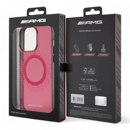 Estuche AMG Transparente MagSafe Rojo para iPhone 15 Pro Max - 0714407000010284