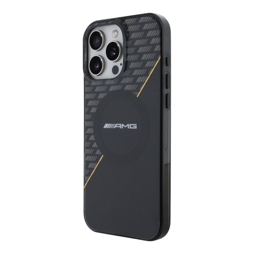 Estuche AMG Skin iPhone 16 Pro Max - Negro Amarillo - 0714407000050157
