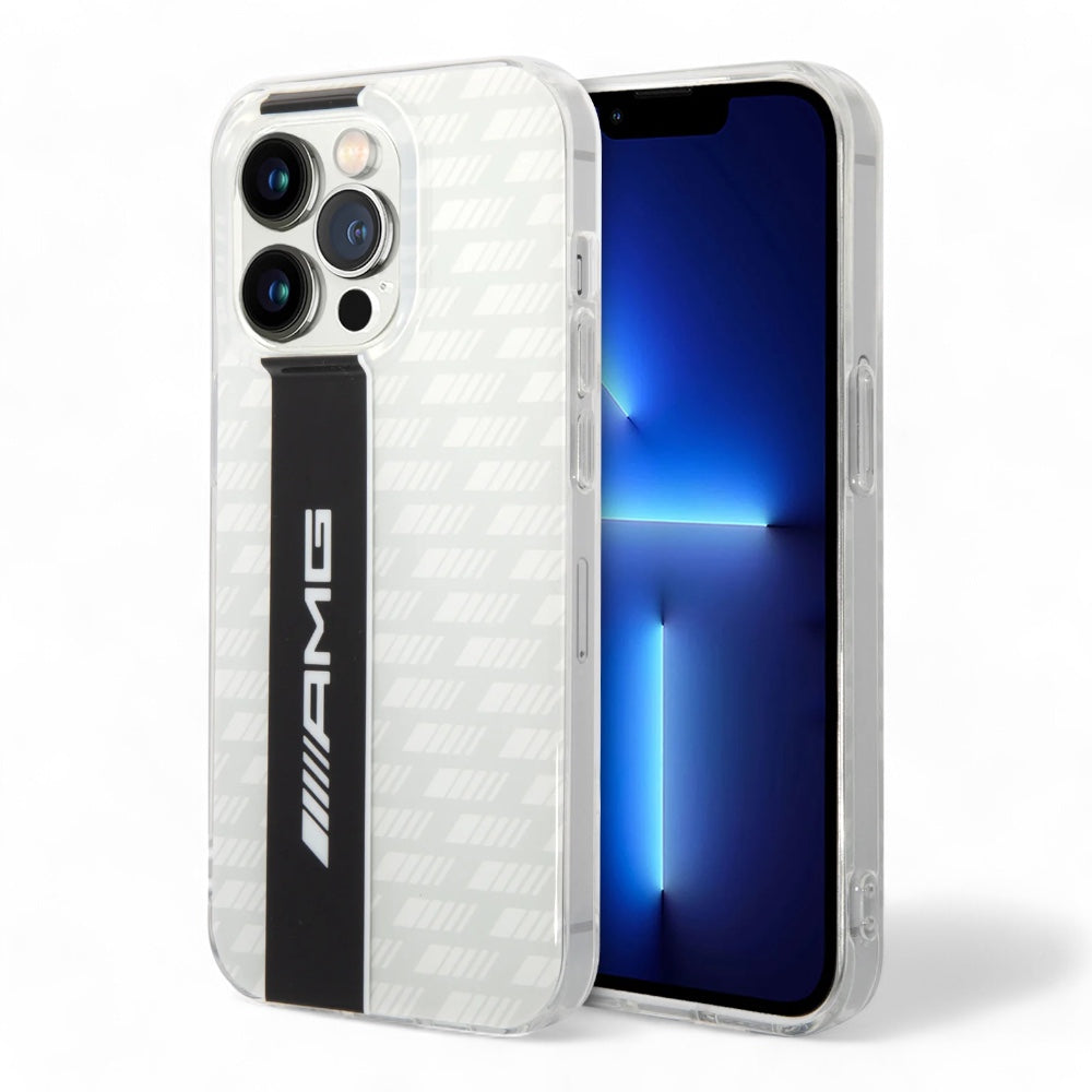 Estuche Amg Amg Hc Transp Double Layer Carbon Pattern Ii Iphone 14 Pro Max Color Blanco