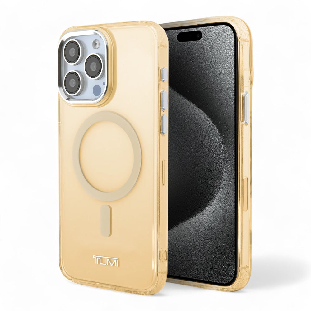 Estuche Tumi HC MagSafe Transparente Berry para iPhone 15 Pro Max - Amarillo - 0714407100040284