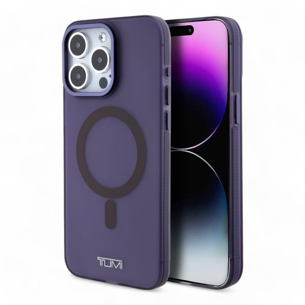 Estuche Tumi HC Frosted MagSafe Morado para iPhone 15 Pro Max - 0714407100080284