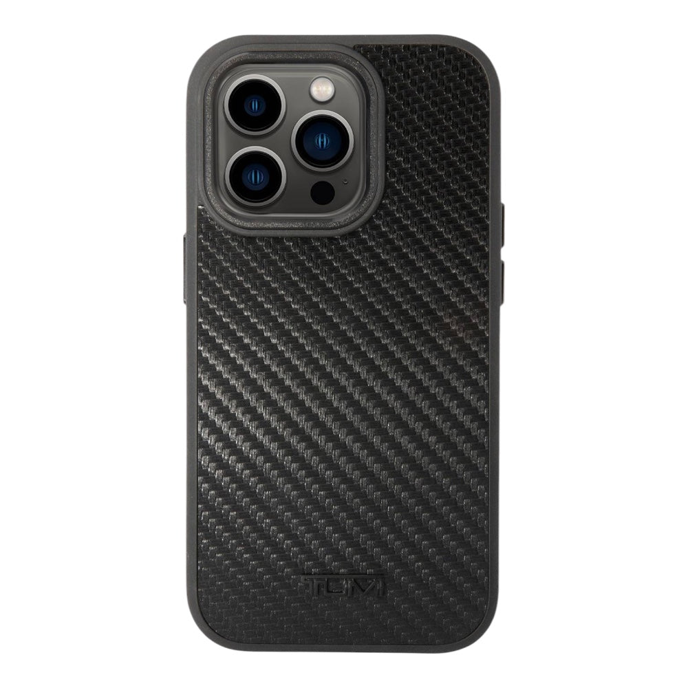 Estuche Tumi Hc Aluminum Carbon Pattern Black Iphone 14 Pro Max Color Negro