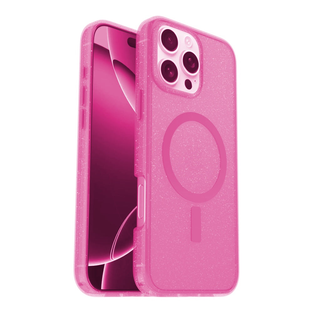 Funda Otterbox Symmetry con MagSafe para iPhone 16 Pro - Glitter Rosado - 0729000018