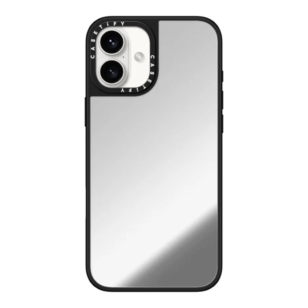 Case Casetify Mirror marco Negro iPhone 16 Plus Gris