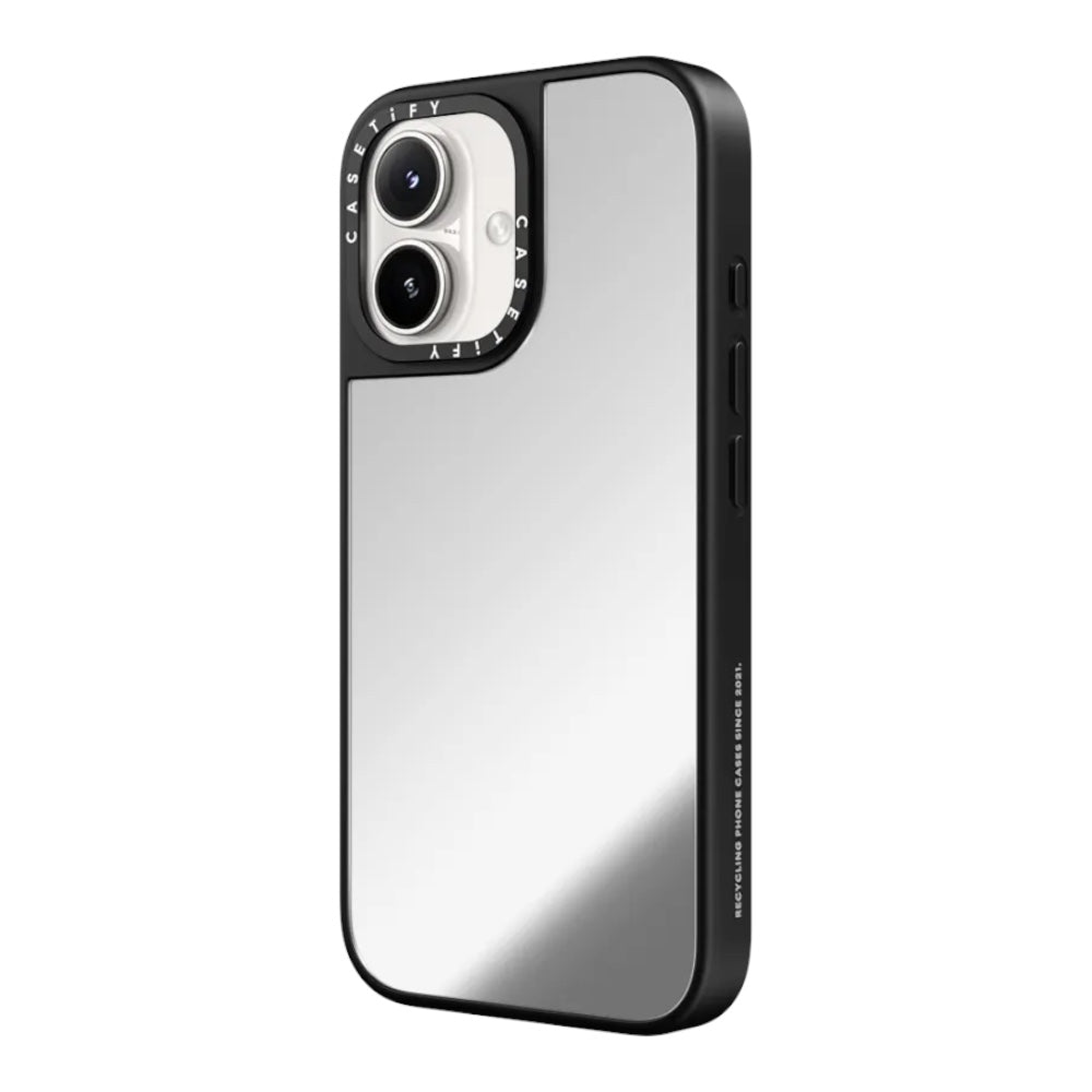 Case Casetify Mirror marco Negro iPhone 16 Plus Gris