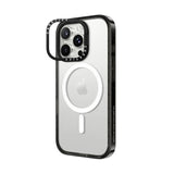 Casetify ring stand con magsafe marco negro iphone 14 pro max color transparente