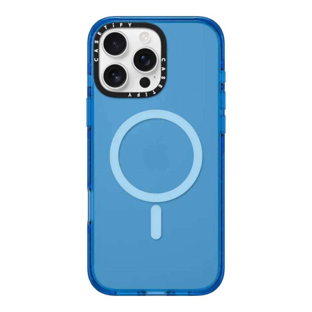 Casetify impact con magsafe iphone 15 pro max color azul