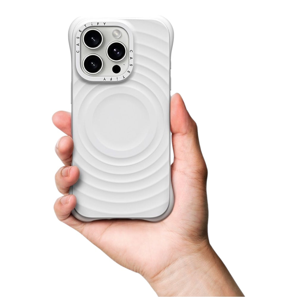 Estuche CASETiFY Ripple iPhone 16 Plus Blanco - 0756000149